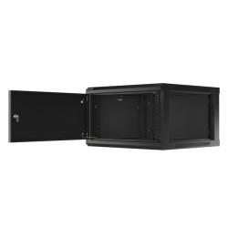 LANBERG RACKOVÁ SKRIŇA 19'' PRO MONTÁŽ NA STENU 6U/600X600 PRO VLASTNÚ MONTÁŽ S KOVOVÝMI DVERAMI ČIERNA