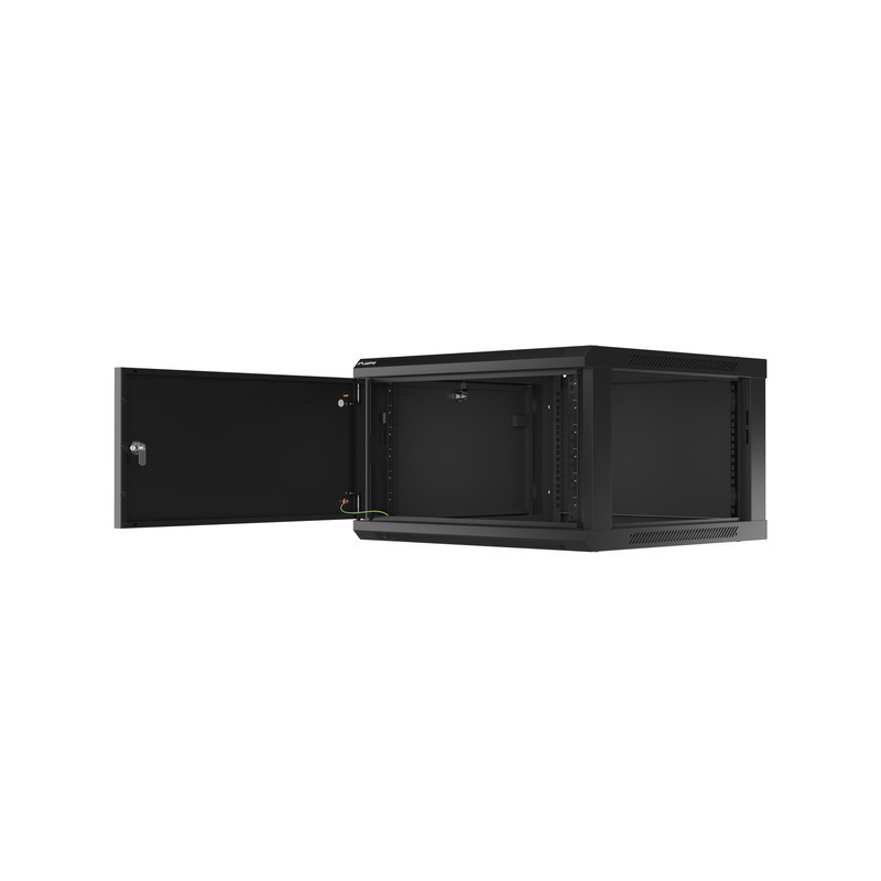 LANBERG RACKOVÁ SKRIŇA 19'' PRO MONTÁŽ NA STENU 6U/600X600 PRO VLASTNÚ MONTÁŽ S KOVOVÝMI DVERAMI ČIERNA