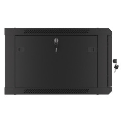 LANBERG RACKOVÁ SKRIŇA 19'' PRO MONTÁŽ NA STENU 6U/600X600 PRO VLASTNÚ MONTÁŽ S KOVOVÝMI DVERAMI ČIERNA