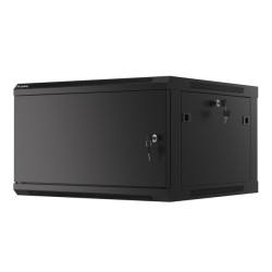 LANBERG RACKOVÁ SKRIŇA 19'' PRO MONTÁŽ NA STENU 6U/600X600 PRO VLASTNÚ MONTÁŽ S KOVOVÝMI DVERAMI ČIERNA