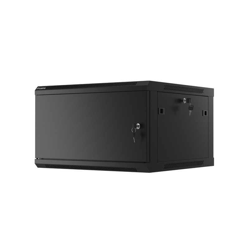 LANBERG RACKOVÁ SKRIŇA 19'' PRO MONTÁŽ NA STENU 6U/600X600 PRO VLASTNÚ MONTÁŽ S KOVOVÝMI DVERAMI ČIERNA
