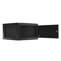 LANBERG RACKOVÁ SKRIŇA 19'' PRO MONTÁŽ NA STENU 6U/600X600 PRO VLASTNÚ MONTÁŽ S KOVOVÝMI DVERAMI ČIERNA