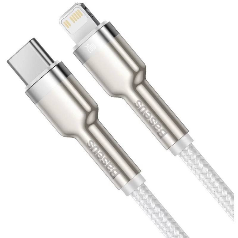 NONAME - Baseus Dátový kábel Cafule USB-C/Lightning PD 20W 2m biely