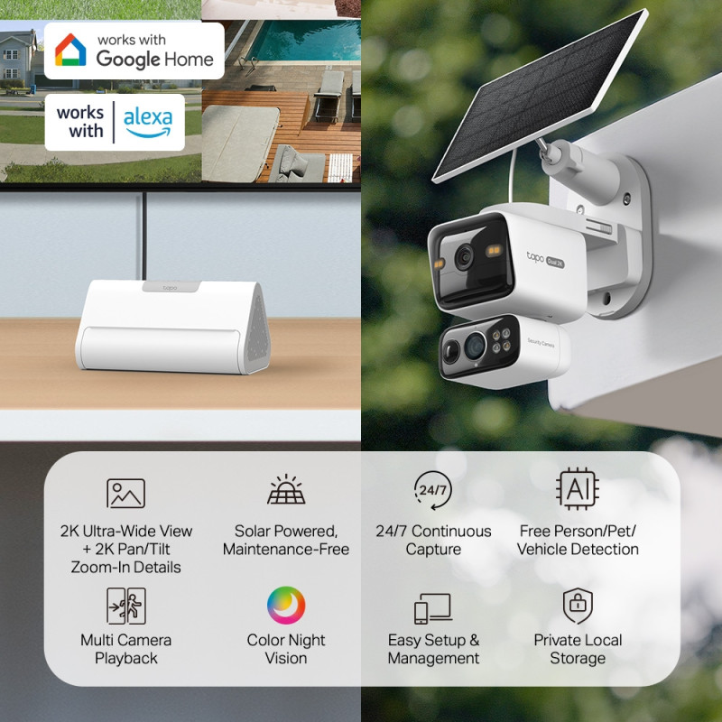 TP-LINK - Tapo HB410 Solárna kamera 2K dual (sada 2 kamer)