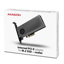 AXAGON PCEM2-DC, PCIe x4 - M.2 NVMe M-key + SATA B-key slot adaptér, chladič, vr. LP