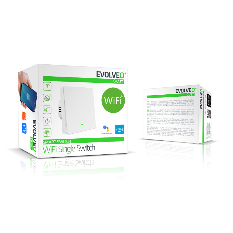 EVOLVEO WiFi Dual Switch, šikovný vypínač