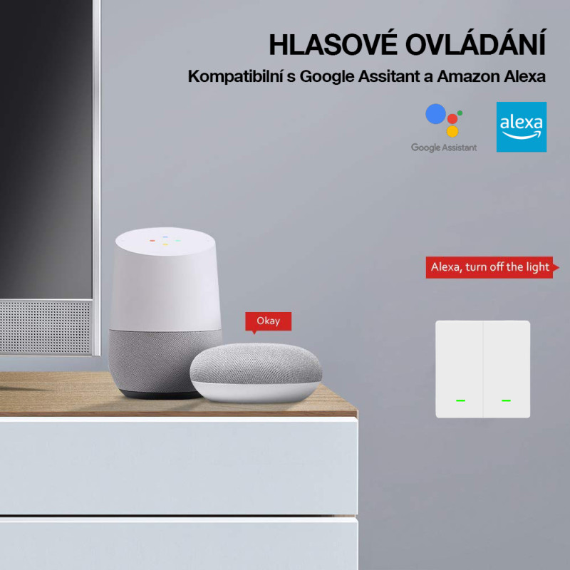 EVOLVEO WiFi Dual Switch, šikovný vypínač