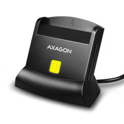 AXAGON CRE-SM2, USB-A StandReader 4-slot čítačka Smart card (eObčanka) + SD/microSD/SIM, kábel 1.3 m