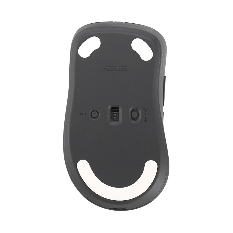 ASUS Wireless Mouse MD102/Kancelárska/Optická/Pre pravákov/1 600 DPI/USB+BT/Tmavosivá
