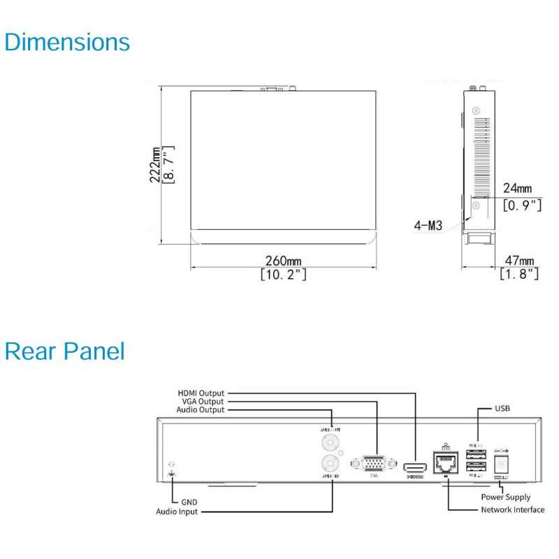Uniview NVR301-16B-IQ, 16 kanálov, max.IN:80Mbps/OUT:80Mbps, múdra analytika SIP, UMD, 4K HDMI