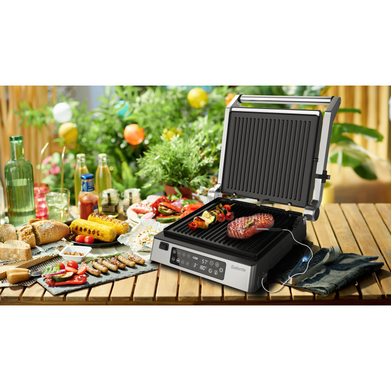 Salente FlamePro kontaktný gril s externou teplotnou sondou