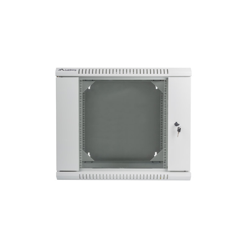 LANBERG RACKOVÁ SKRIŇA 19'' DVOJDIELNA NÁSTENNÁ 9U/600X600 (FLAT PACK) ŠEDÁ