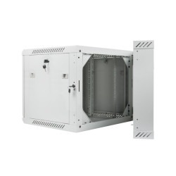 LANBERG RACKOVÁ SKRIŇA 19'' DVOJDIELNA NÁSTENNÁ 9U/600X600 (FLAT PACK) ŠEDÁ