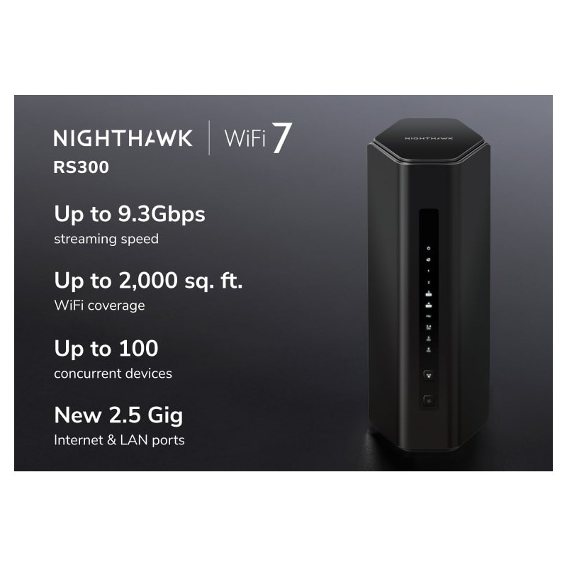 NETGEAR - 5PT NIGHTHAWK WIFI 7 BE9300 ROUT