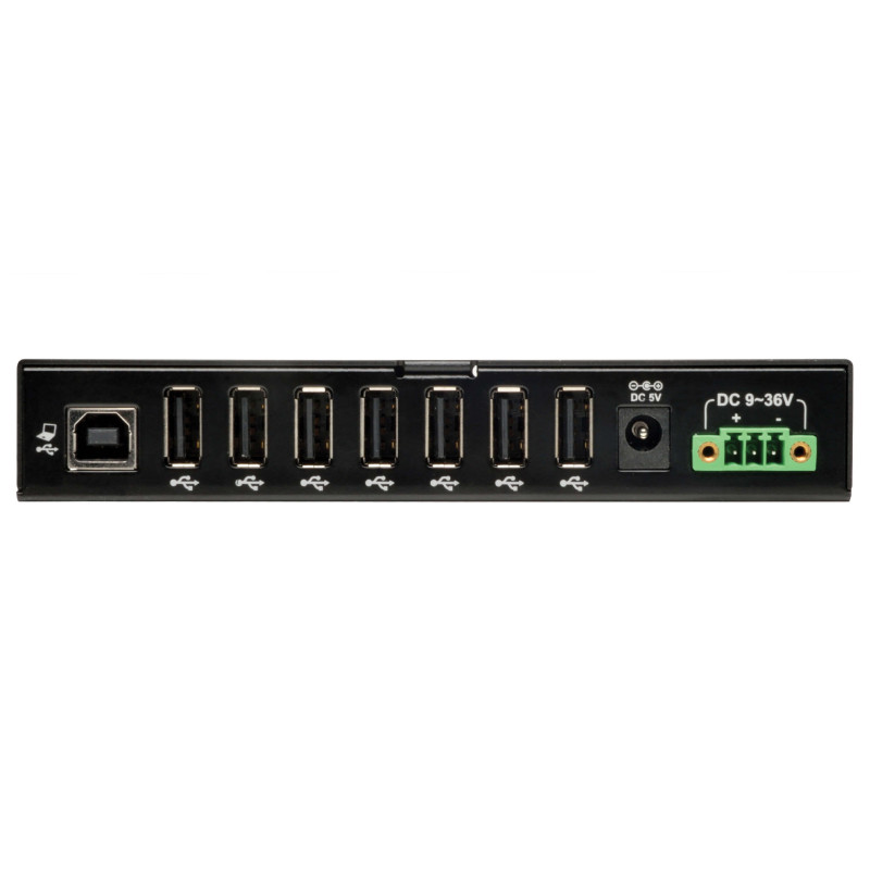 EATON - Rozbočovač 7x USB 2, priemyselný, odolnosť ESD 15kV, kovové Puzdro, možnosť montáže