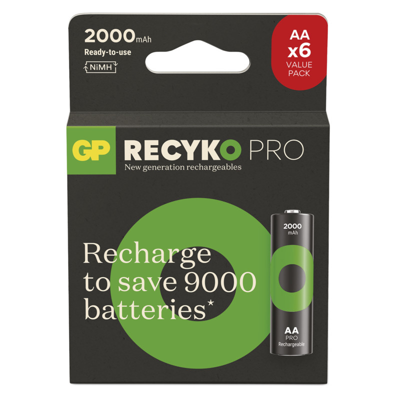 GP BATERIE - GP Nabíjací bat. ReCyko Pre AA (HR6) 2000mAh - 6ks