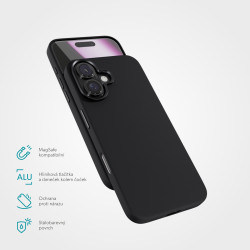 Epico Mag+ Silicone Pre kryt iPhone 16 Plus - čierny