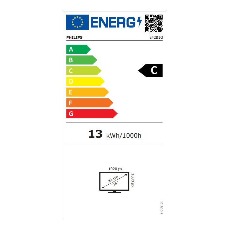 Philips/242B1G/00/23,8''/IPS/FHD/75Hz/4ms/Black/3R