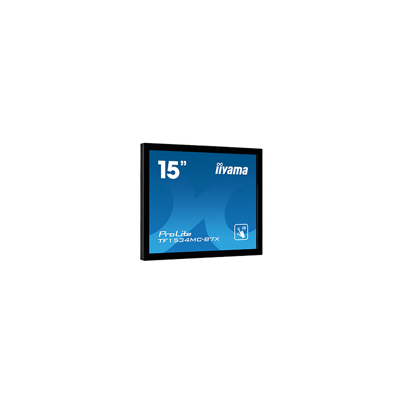 15'' iiyama TF1534MC-B7X: TN, XGA, capacitive, 10P, 370cd/m2, VGA, DP, HDMI, IP65, čierny