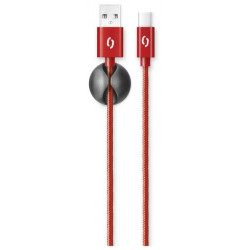 ALIGATOR PREMIUM Dátový kábel 2A, USB-C červená