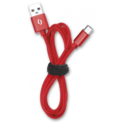 ALIGATOR PREMIUM Dátový kábel 2A, USB-C červená