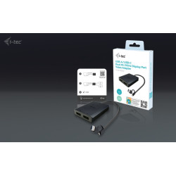 i-tec USB-A/USB-C Dual 4K DP Video adaptér