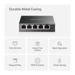 Mercusys MS105GS-M2 5x2.5G Desktop switch