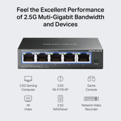 Mercusys MS105GS-M2 5x2.5G Desktop switch