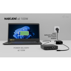 i-tec USB-C Dual HDMI Docking Station, Power Delivery 100W