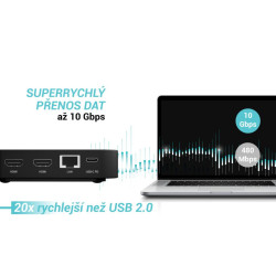i-tec USB-C Dual HDMI Docking Station, Power Delivery 100W