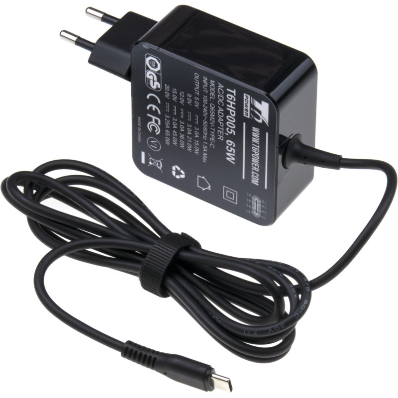 T6 Power univerzálny adaptér k notebooku, 65W, USB-C