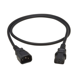 EATON - Napájací kábel predlžovací C13/C14, 10A, 250V, 1m, čierna