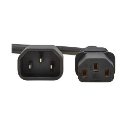 EATON - Napájací kábel predlžovací C13/C14, 10A, 250V, 1m, čierna