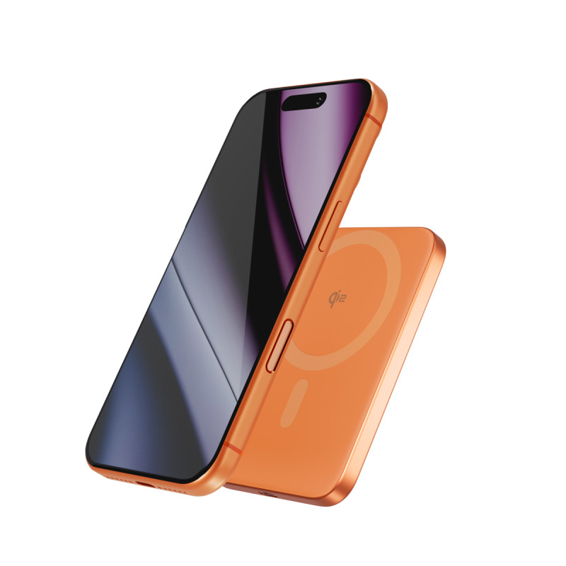 Epico Qi2 5000mAh Alu Mag+ PowerBanka EM51 - oranžová