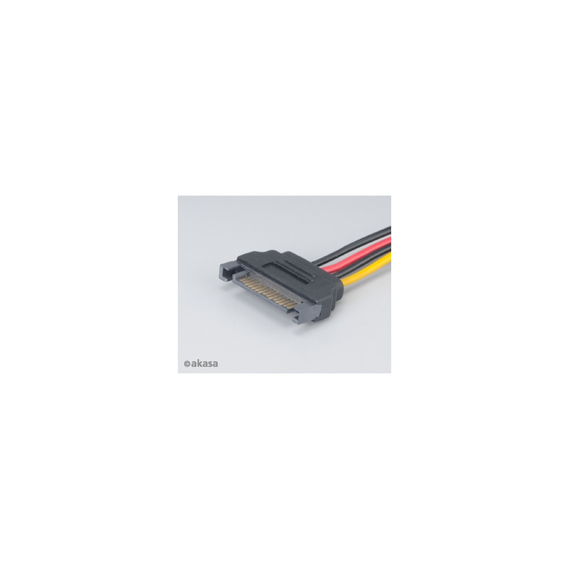 AKASA - Adaptér SATA na 4pin Molex - 15 cm 2 ks
