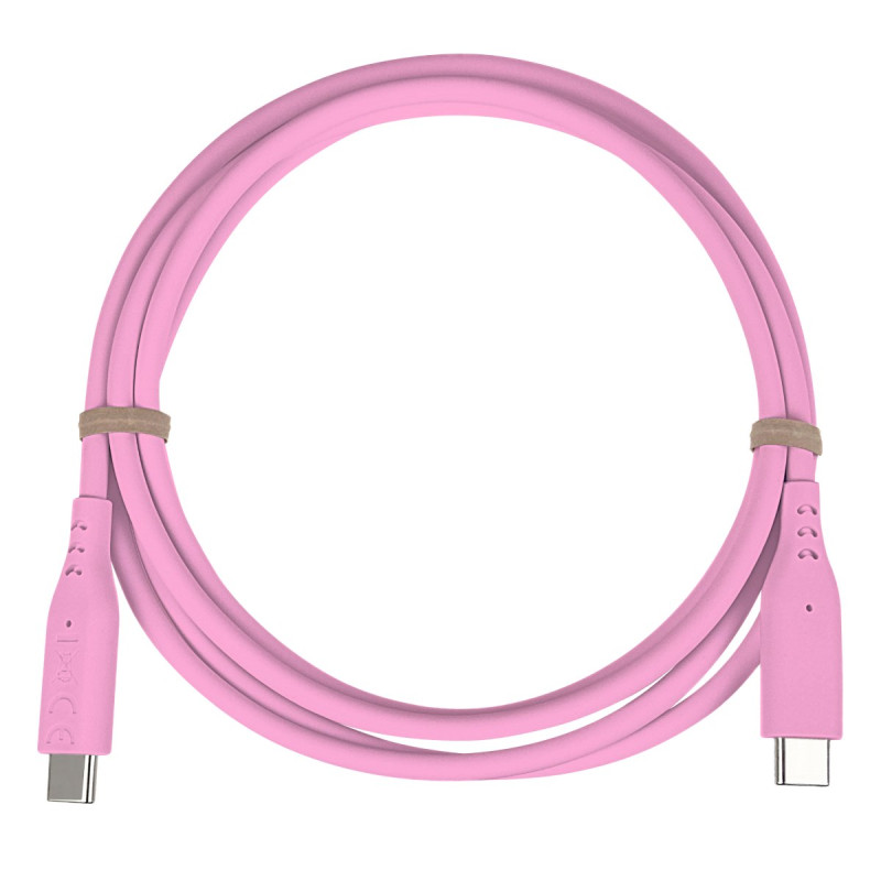 PremiumCord silikónový USB-C 60W, ružový, 1.5m