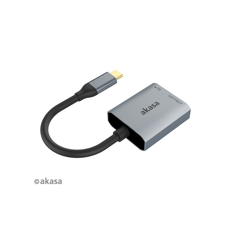 AKASA USB 3.2 Type-C Dual čítačka kariet