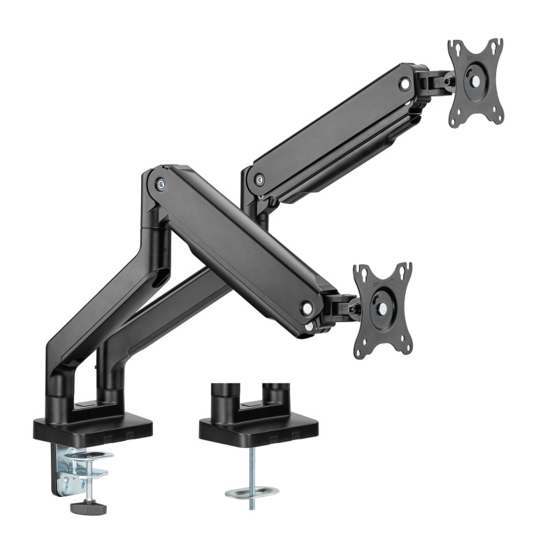 Držiak monitora Brateck LDT60-C024 dve ramená vedľa seba mechanická pružina Heavy Duty