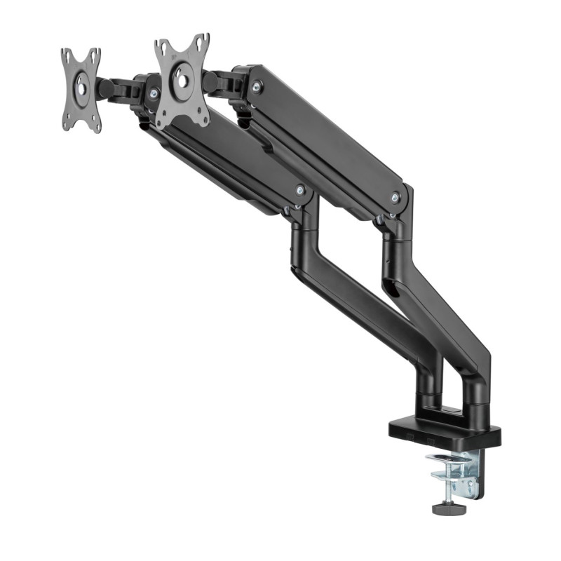 Držiak monitora Brateck LDT60-C024 dve ramená vedľa seba mechanická pružina Heavy Duty