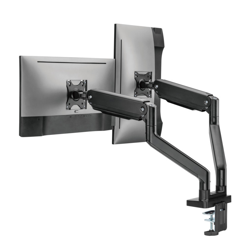 Držiak monitora Brateck LDT60-C024 dve ramená vedľa seba mechanická pružina Heavy Duty