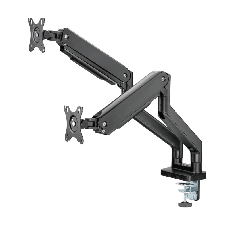 Držiak monitora Brateck LDT60-C024 dve ramená vedľa seba mechanická pružina Heavy Duty