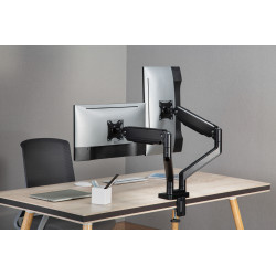 Držiak monitora Brateck LDT60-C024 dve ramená vedľa seba mechanická pružina Heavy Duty