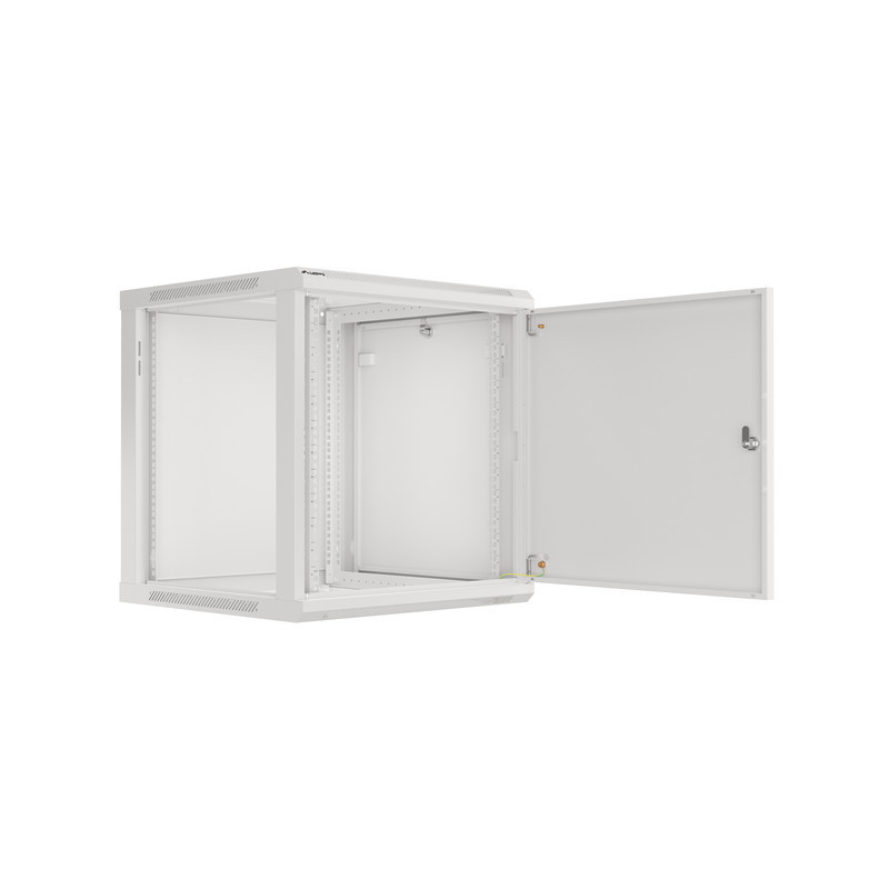 LANBERG RACKOVÁ SKRIŇA 19'' NÁSTENNÁ 12U/600X600 PRO VLASTNÚ MONTÁŽ S KOVOVÝMI DVERAMI ŠEDÁ