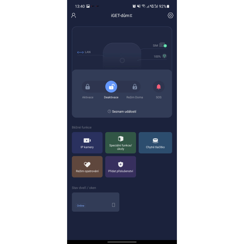 iGET SECURITY M5-4G Premium - Inteligentný 4G/WiFi/LAN alarm, ovládanie kamer a zásuviek, Android, iOS