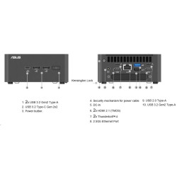 ASUS NUC 15 PRO Kit u7-255H/M.2 slot/2x0G D5/High/