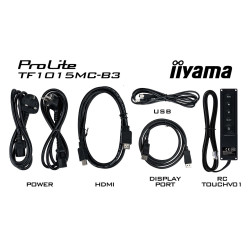 10'' iiyama TF1015MC-B3: WXGA, 10P, VGA, HDMI, DP