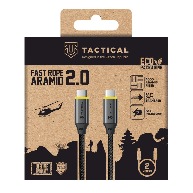 Tactical Fast Rope Aramid 2.0 Cable USB-C/USB-C 2m