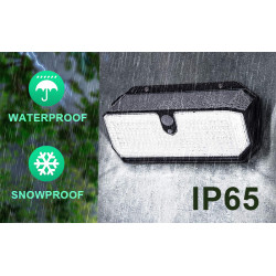 Vonkajšie solárne LED svetlo s pohybovým senzorom VIKING S282/2600lm/2200mAh/3 režimy/IP65