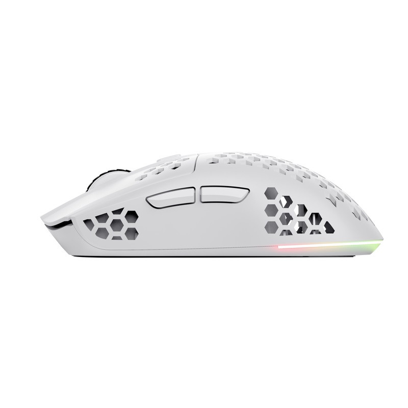 Trust Gaming GXT 929W Helox/Herná/Optická/Pre pravákov/4 800 DPI/Bezdrôtová USB/Biela