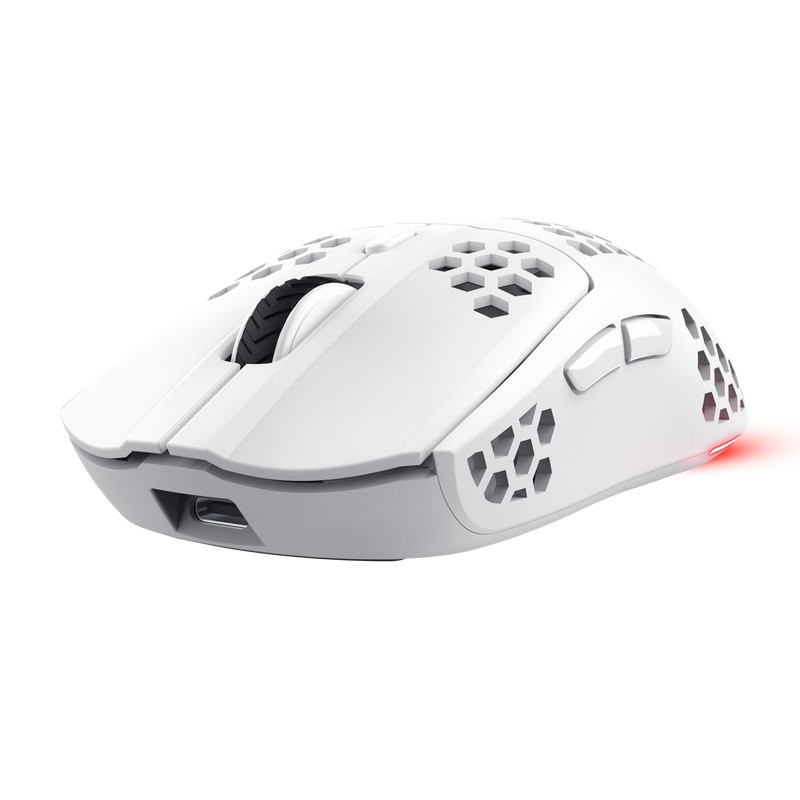 Trust Gaming GXT 929W Helox/Herná/Optická/Pre pravákov/4 800 DPI/Bezdrôtová USB/Biela